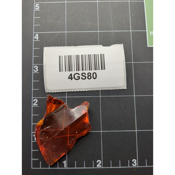 Ruby Amberina Art Glass Cullet Glowing Uranium Slag Glass #4GS80 - Picture 7 of 7